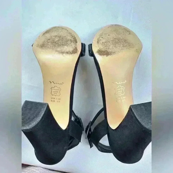 Nina Samiya Sandles w/Black Rhinestones (Size 8.5) - Picture 5 of 10